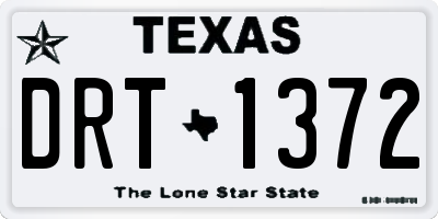 TX license plate DRT1372