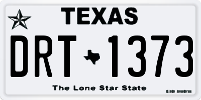 TX license plate DRT1373