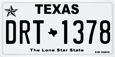 TX license plate DRT1378