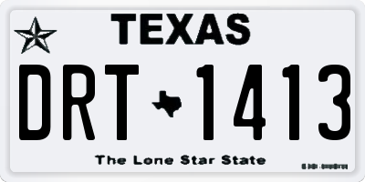 TX license plate DRT1413
