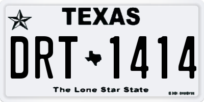 TX license plate DRT1414