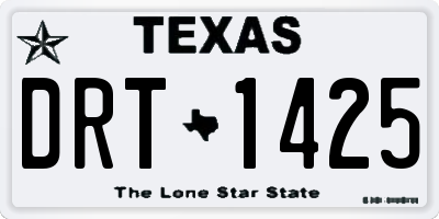 TX license plate DRT1425