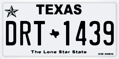 TX license plate DRT1439