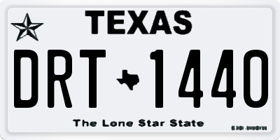 TX license plate DRT1440