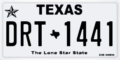 TX license plate DRT1441