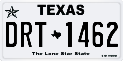 TX license plate DRT1462
