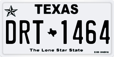 TX license plate DRT1464
