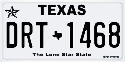 TX license plate DRT1468