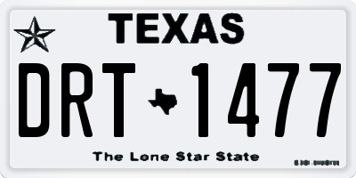 TX license plate DRT1477
