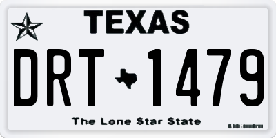 TX license plate DRT1479