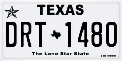 TX license plate DRT1480