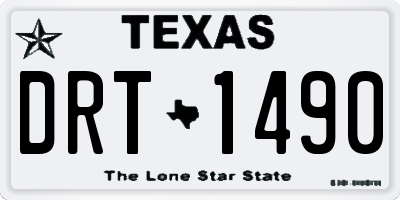 TX license plate DRT1490