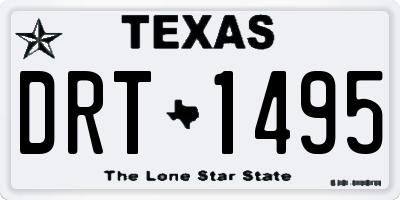 TX license plate DRT1495
