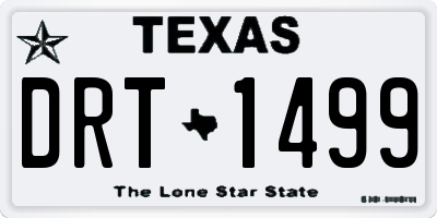 TX license plate DRT1499