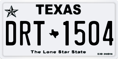 TX license plate DRT1504