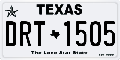 TX license plate DRT1505