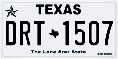 TX license plate DRT1507