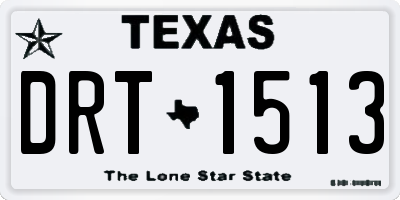 TX license plate DRT1513