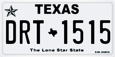 TX license plate DRT1515
