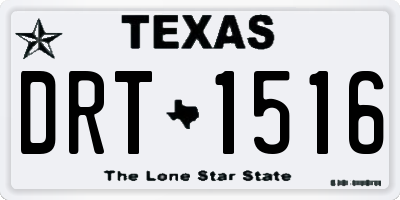 TX license plate DRT1516