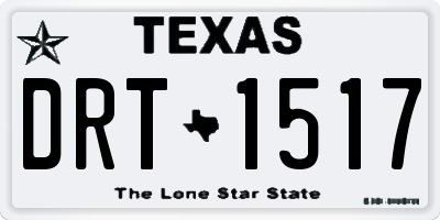 TX license plate DRT1517