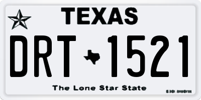 TX license plate DRT1521