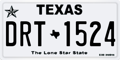 TX license plate DRT1524