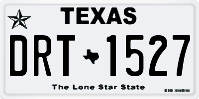 TX license plate DRT1527