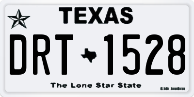 TX license plate DRT1528
