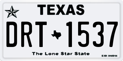 TX license plate DRT1537