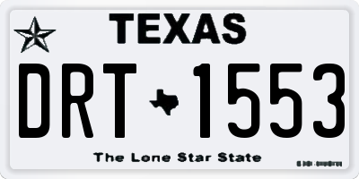 TX license plate DRT1553