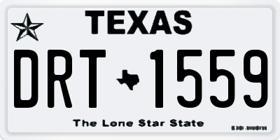 TX license plate DRT1559
