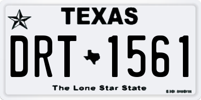 TX license plate DRT1561