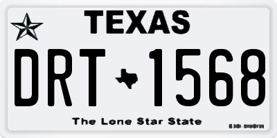 TX license plate DRT1568
