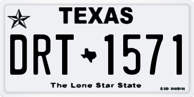 TX license plate DRT1571