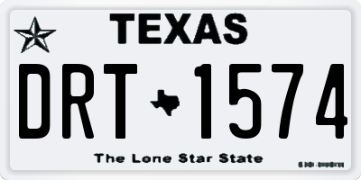 TX license plate DRT1574