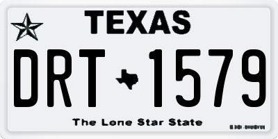 TX license plate DRT1579
