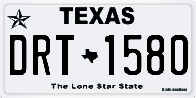 TX license plate DRT1580
