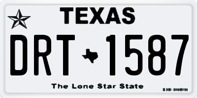 TX license plate DRT1587