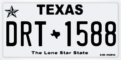 TX license plate DRT1588