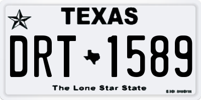 TX license plate DRT1589