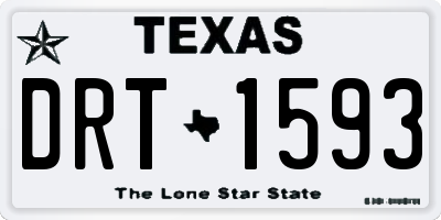 TX license plate DRT1593