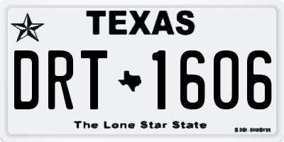 TX license plate DRT1606