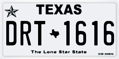TX license plate DRT1616