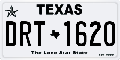 TX license plate DRT1620