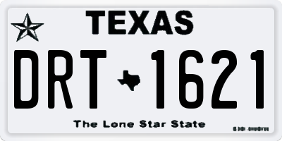 TX license plate DRT1621