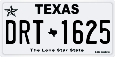 TX license plate DRT1625
