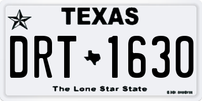 TX license plate DRT1630