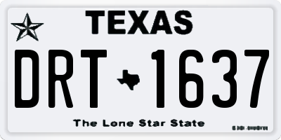 TX license plate DRT1637