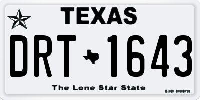 TX license plate DRT1643